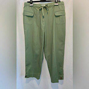 Women’s‎ Outline green high waisted stretchy wide legs pants size 14